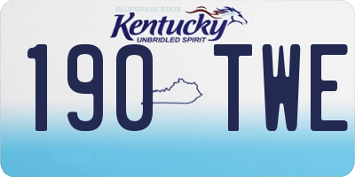 KY license plate 190TWE