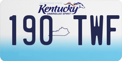 KY license plate 190TWF