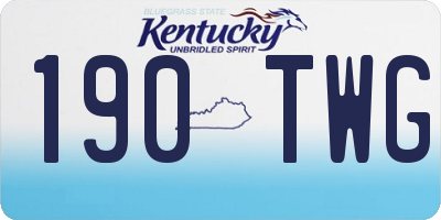 KY license plate 190TWG