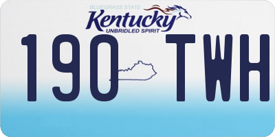 KY license plate 190TWH