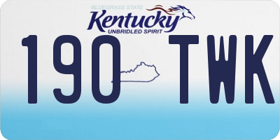 KY license plate 190TWK