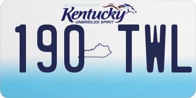 KY license plate 190TWL