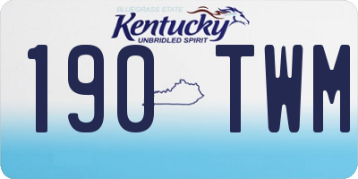 KY license plate 190TWM