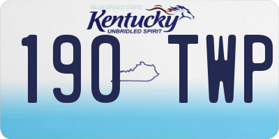 KY license plate 190TWP