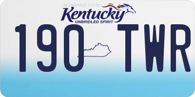 KY license plate 190TWR