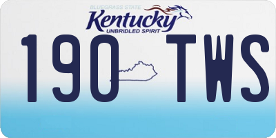 KY license plate 190TWS