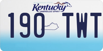 KY license plate 190TWT