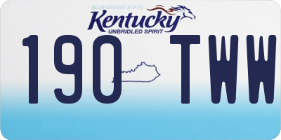 KY license plate 190TWW