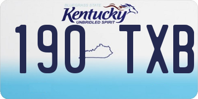 KY license plate 190TXB