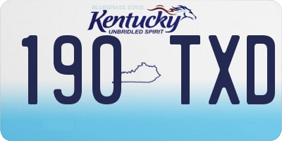 KY license plate 190TXD