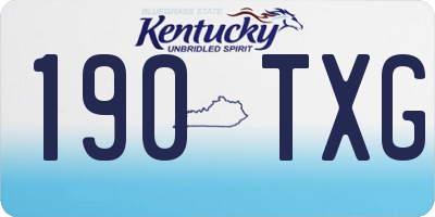 KY license plate 190TXG
