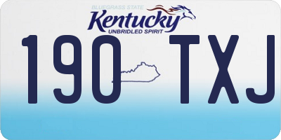 KY license plate 190TXJ