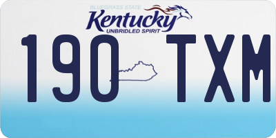 KY license plate 190TXM
