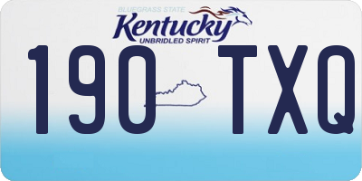 KY license plate 190TXQ