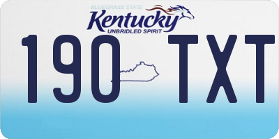 KY license plate 190TXT