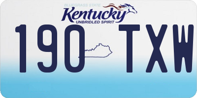 KY license plate 190TXW