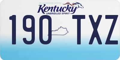 KY license plate 190TXZ