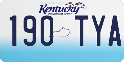 KY license plate 190TYA