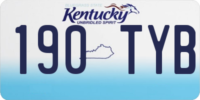 KY license plate 190TYB