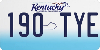 KY license plate 190TYE