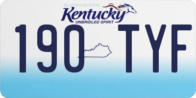 KY license plate 190TYF