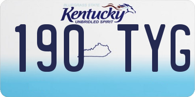 KY license plate 190TYG