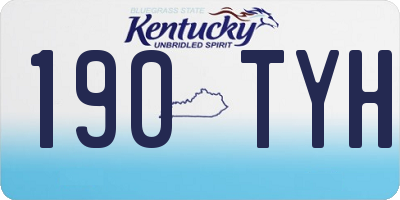 KY license plate 190TYH