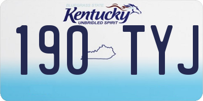 KY license plate 190TYJ