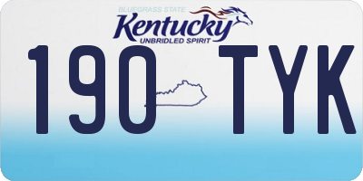 KY license plate 190TYK