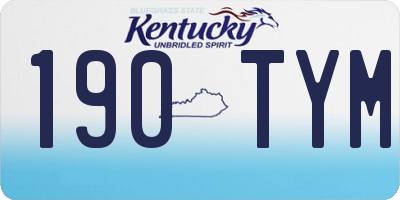 KY license plate 190TYM
