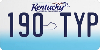 KY license plate 190TYP