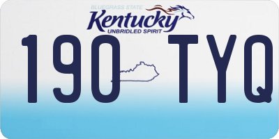 KY license plate 190TYQ