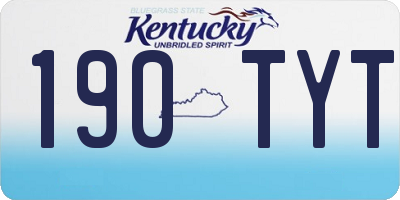 KY license plate 190TYT