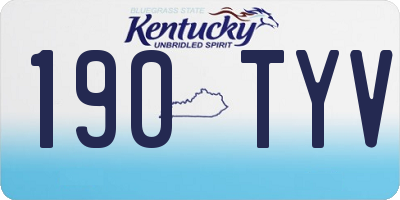 KY license plate 190TYV