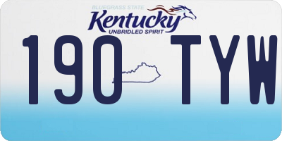 KY license plate 190TYW