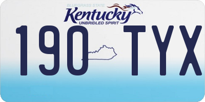 KY license plate 190TYX