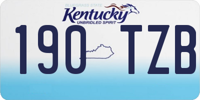 KY license plate 190TZB