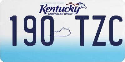 KY license plate 190TZC