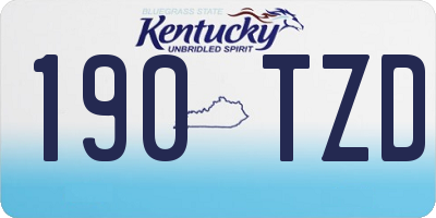 KY license plate 190TZD