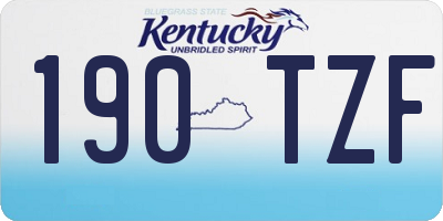 KY license plate 190TZF