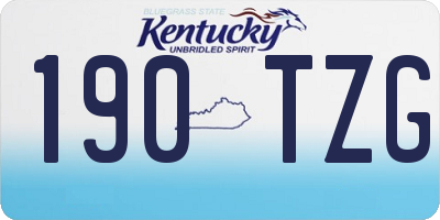KY license plate 190TZG