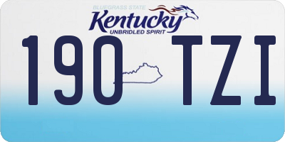 KY license plate 190TZI