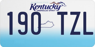 KY license plate 190TZL