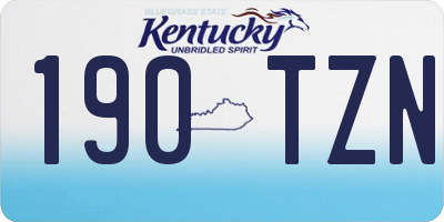 KY license plate 190TZN