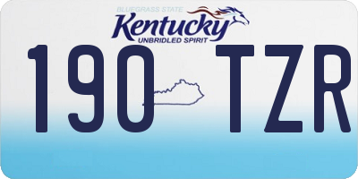 KY license plate 190TZR