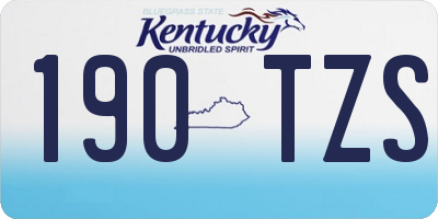 KY license plate 190TZS