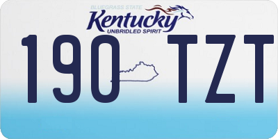 KY license plate 190TZT