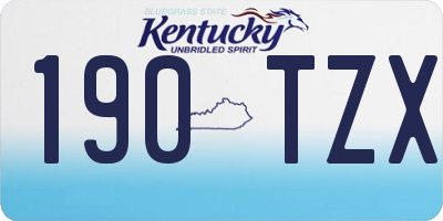 KY license plate 190TZX