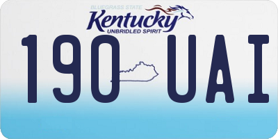 KY license plate 190UAI