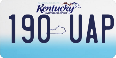 KY license plate 190UAP